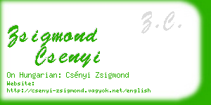 zsigmond csenyi business card